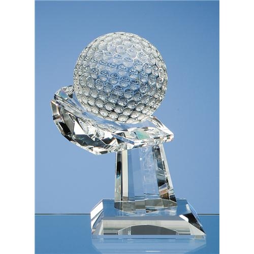 8cm Optic Golf Ball On Mounted Hand Award