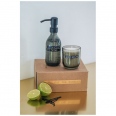 Wellmark Discovery 200 ml Hand Soap Dispenser and 150 G Scented Candle Set - Dark Amber Fragrance 2