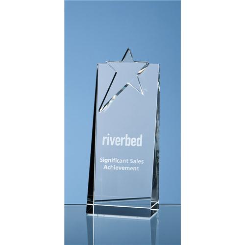 18cm Optical Crystal Star Rectangle Award