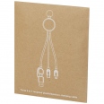 Tecta 6-in-1 Recycled Plastic/Bamboo Charging Cable with Keyring 3