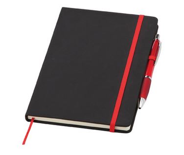 Small Soft Feel Curvy Noir Notebook
