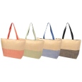 Rhythm Straw Paper Large Zipped Tote Bag 21L 6