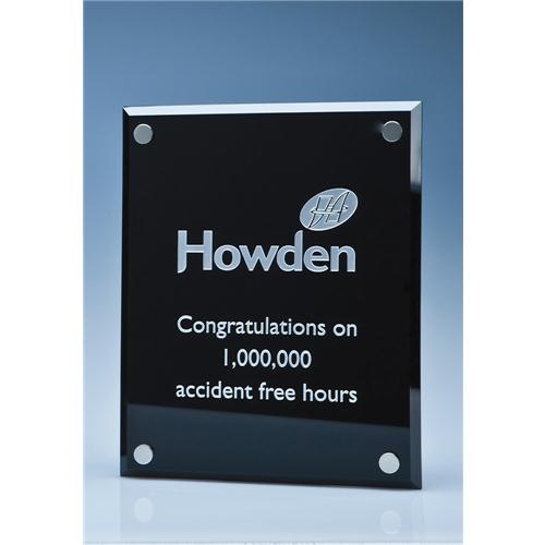 25xm x 20cm Onyx Black Wall Display Plaque