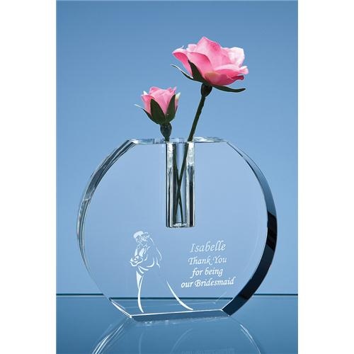 12cm Optical Crystal Bud Vase