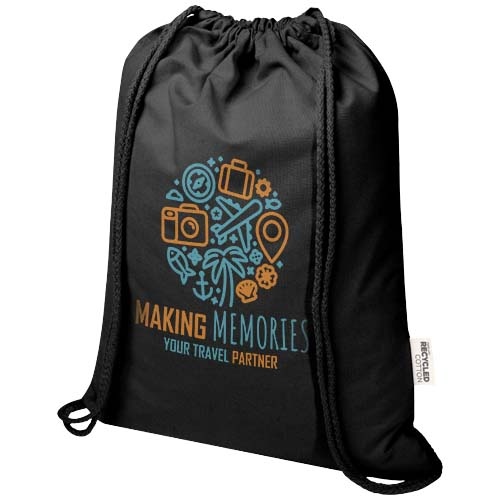 Oregon Blend 140 G/m² GRS Recycled Drawstring Bag 5L