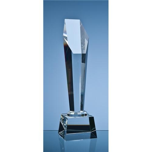 33.5cm Optical Crystal Hexagon Column Award