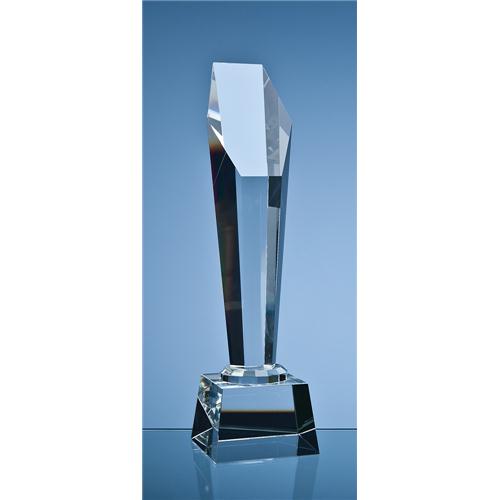 33.5cm Optical Crystal Hexagon Column Award