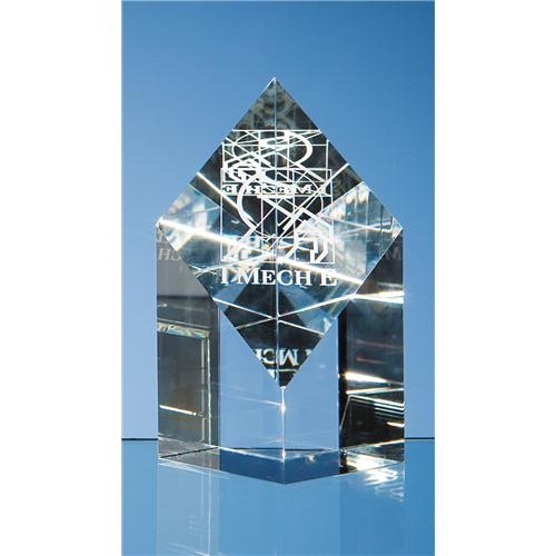 7.5cm Optical Crystal Sloping Diamond