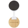 Alcor Recycled Plastic Foldeable Magnetic Phone Stand with Bamboo Details 5