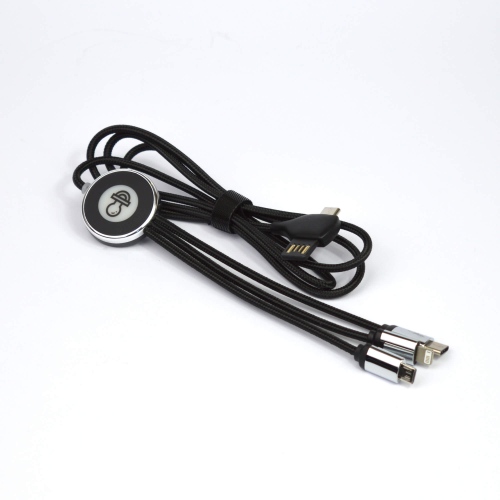 3 in 1 Multi Charging Cable with LED Logo