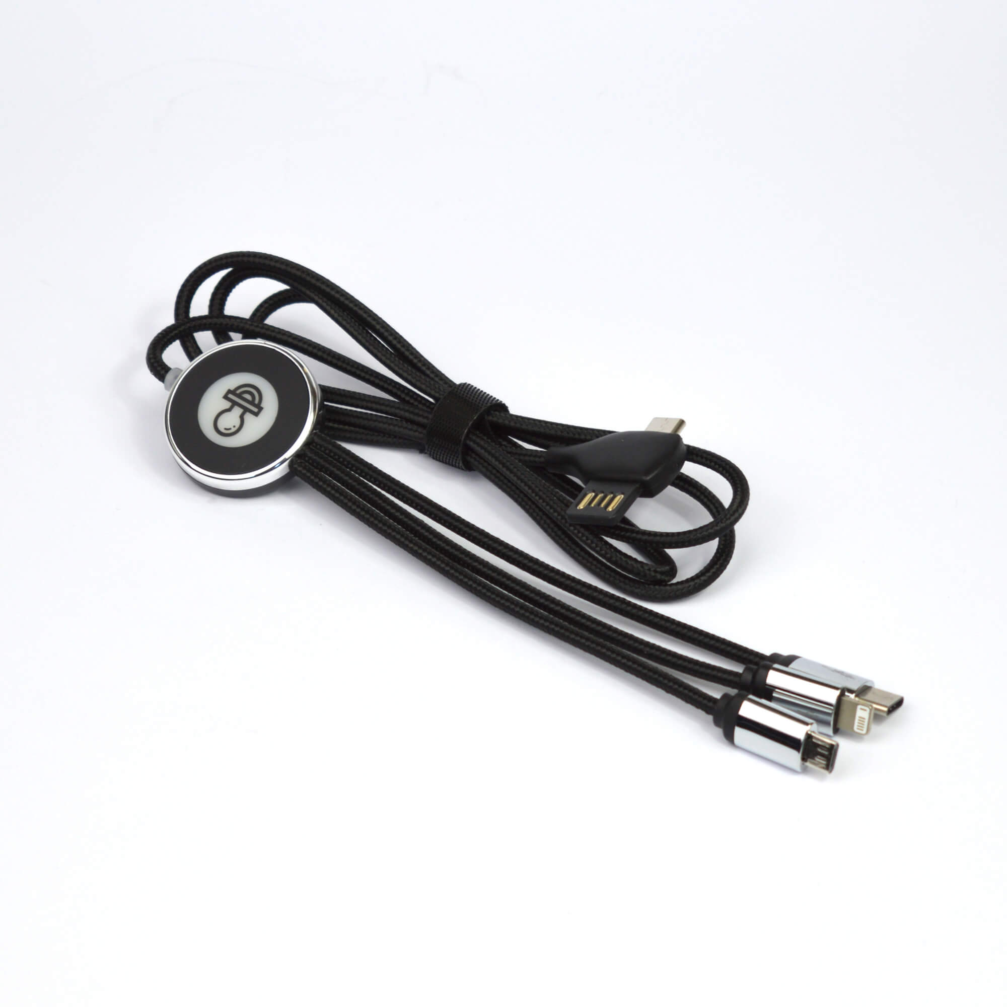 3 in 1 Multi Charging Cable with LED Logo