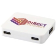 Gaia 4-port USB Hub with USB-A and Type-C Output and Dual Input - Made from Recycled Plastic 6
