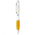 Nash Ballpoint Pen with White Barrel and Coloured Grip 13