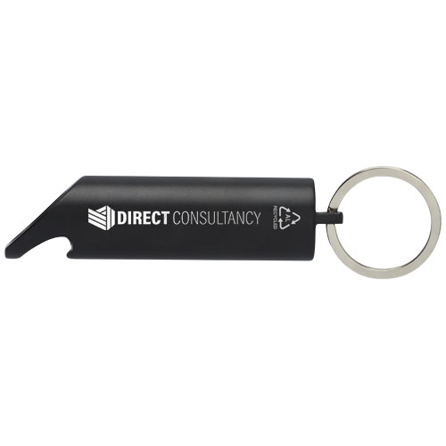 Flare RCS Recycled Aluminium IPX LED Light and Bottle Opener with Keychain