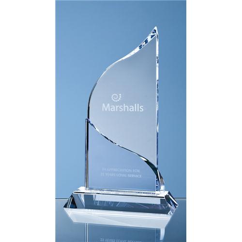22cm Optical Crystal Grand Bleu Award