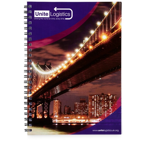 Desk-Mate® A5 Spiral Notebook with Printed Back Cover