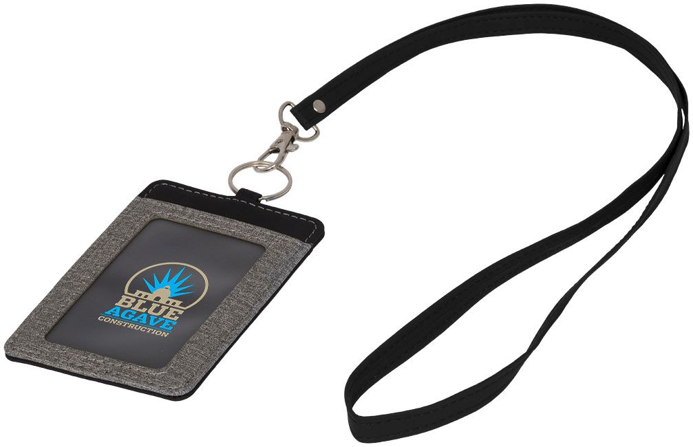 Heathered Badge Holder Set