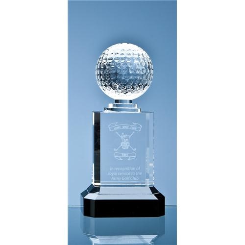23cm Mounted Optic Golf Ball Column Award