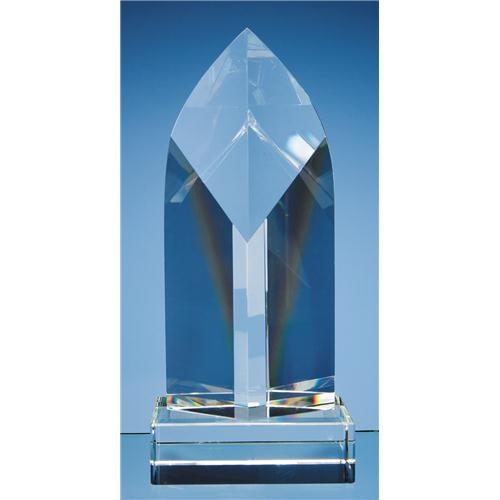 24.5cm Opical Crystal Arch Award