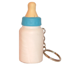 Milk Bottle Stress Toy Keyring