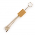 Rectangle Bamboo And Wheat Straw Keyring 4