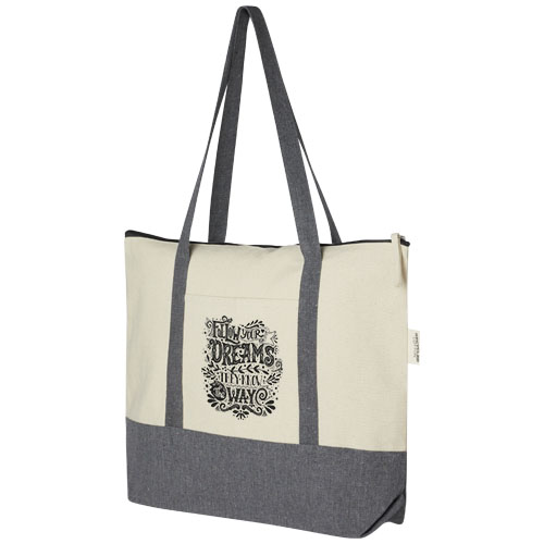 Repose 320 G/M² Recycled Cotton Zippered Tote Bag 10L