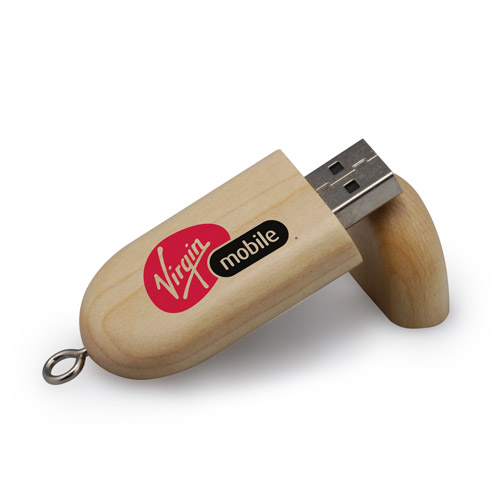 Flat Wooden USB Flash Drive