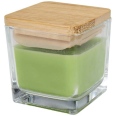 Ambra Square Glass Candle with Bamboo Lid 4