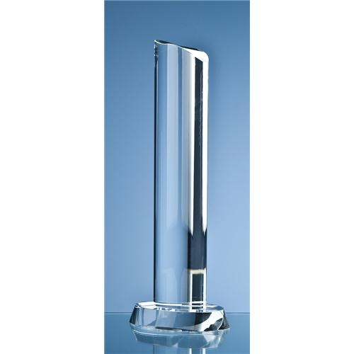 30.5cm Optical Crystal Oval Column Award