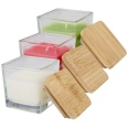 Ambra Square Glass Candle with Bamboo Lid 5