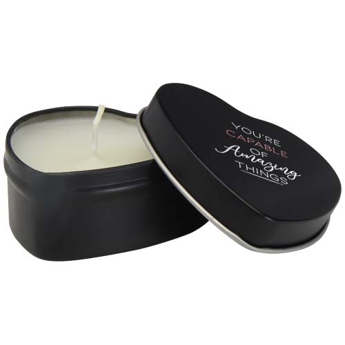 Blissful Heart-shaped Tin Candle with Vanilla Aroma