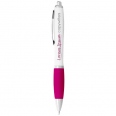 Nash Ballpoint Pen White Barrel and Coloured Grip 10