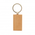 Rectangular Beech Wood Keyring 4