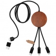 SCX.design C40 5-in-1 Rpet Light-up Logo Charging Cable and 10W Charging Pad 5