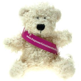 10 cm Snowy Beanie Bear with Sash