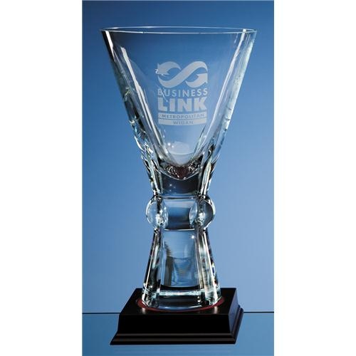 25cm Crystal Trophy Vase
