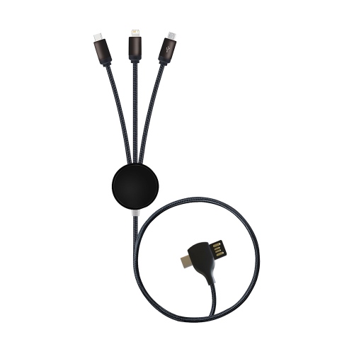 3 in 1 Multi Charging Cable with LED Logo with NFC Chip