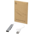 Alkaid 4-port Recycled Aluminium USB-A and Type-C Hub with Dual Input 6