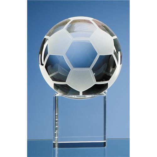 5cm Optic Football On Clear Base