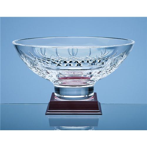 25cm Mayfair Lead Crystal Panel Footed Bowl