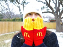 Promotional Gloves by McDonald's Look Like Chips! #CleverPromoGifts
