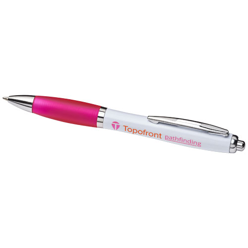 Curvy Ballpoint Pen with White Barrel