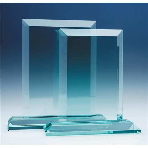 18cm x 19mm Jade Glass Mitred Rectangle Award