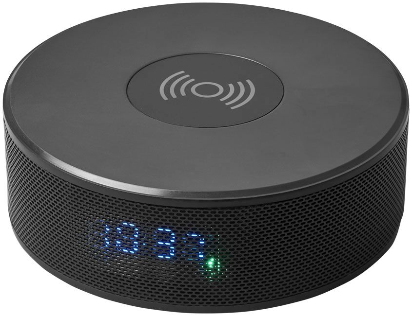Circle Wireless Charging Alarm Clock Speaker UK Corporate Gifts