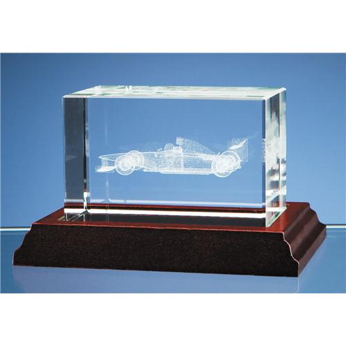 3D Formula 1 Car In Optic Block