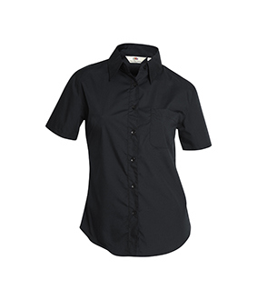 Ladies Poplin Shirt Short Sleeved