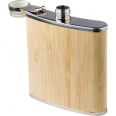 Stainless Steel and Bamboo Hip Flask 2