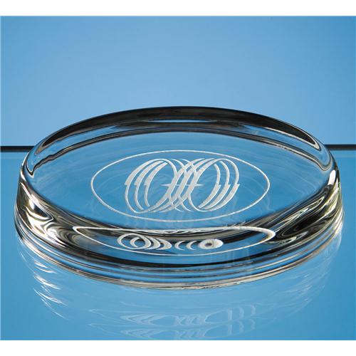 Oval Glass Paperweight