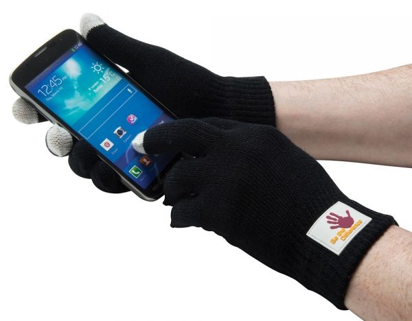 Smart Phone Gloves with PVC label